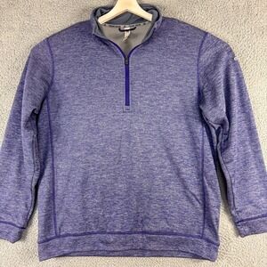 Adidas‎ Pullover Mens Extra Large Purple ClimaWarm Team Issue Quarter Zip Fleece